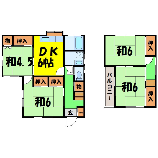 寄居町戸建　貸家　1697の物件間取画像