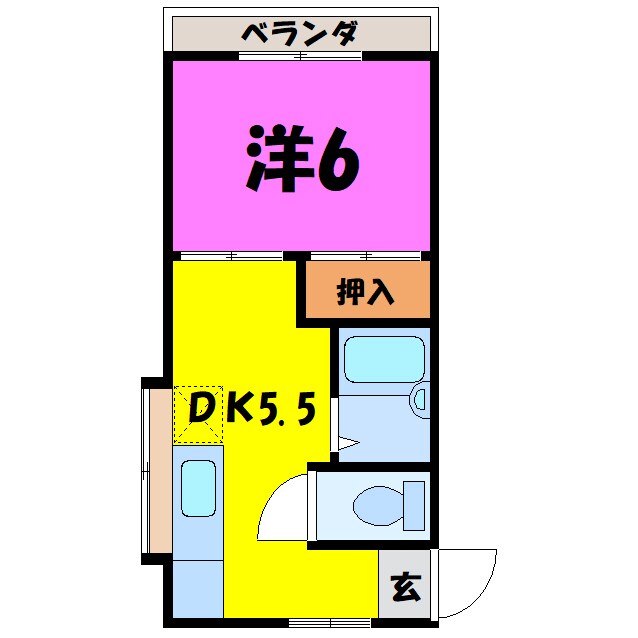 福島コーポ（熊谷市河原町）の物件間取画像