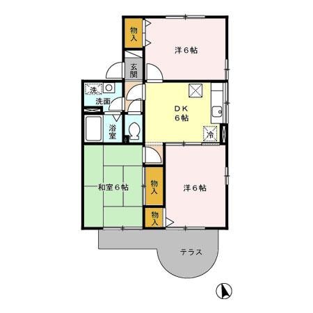 スマイルコート３番館（熊谷市末広）の物件間取画像