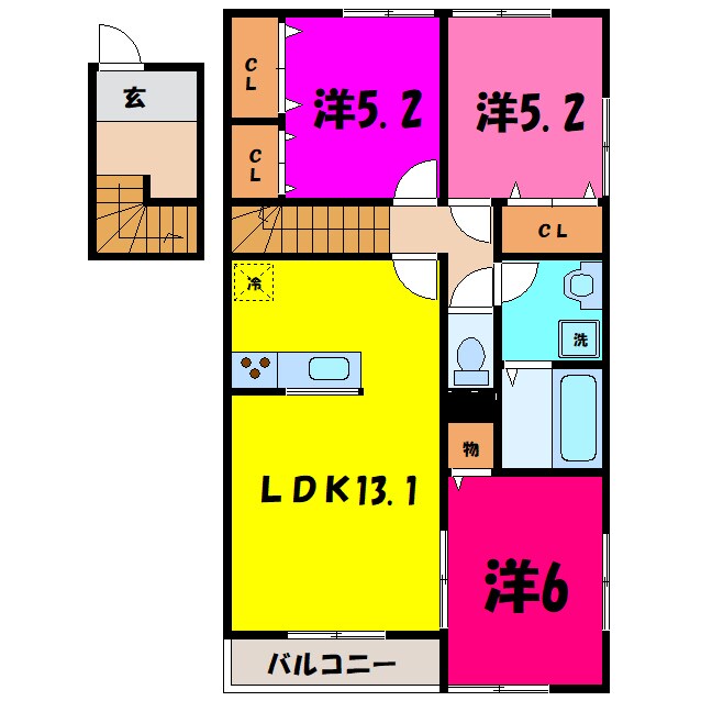 ボナールソフィア（熊谷市箱田）の物件間取画像