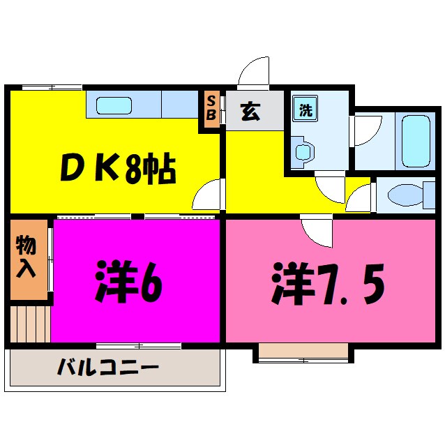 ペガソス熊谷（熊谷市宮本町）の物件間取画像