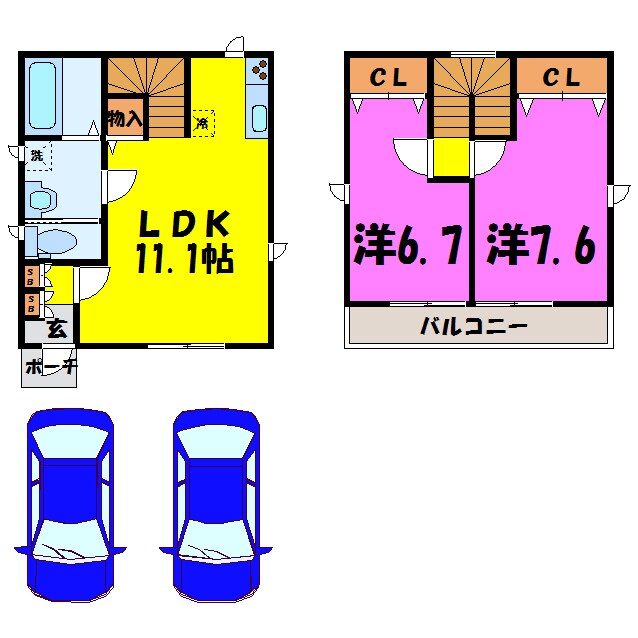 ヴィレッジ　ガーデン（熊谷市中西）の物件間取画像