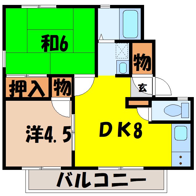 アーバンハイツシオンABの物件間取画像