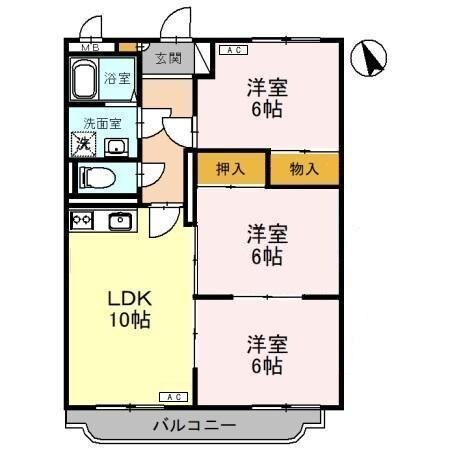 シーダータウン（深谷市上柴町西）の物件間取画像