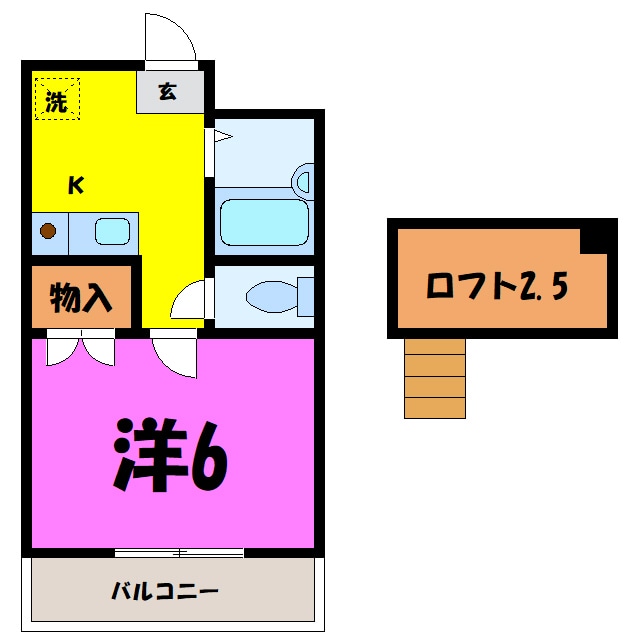 シティパレス赤城町（熊谷市赤城町）の物件間取画像