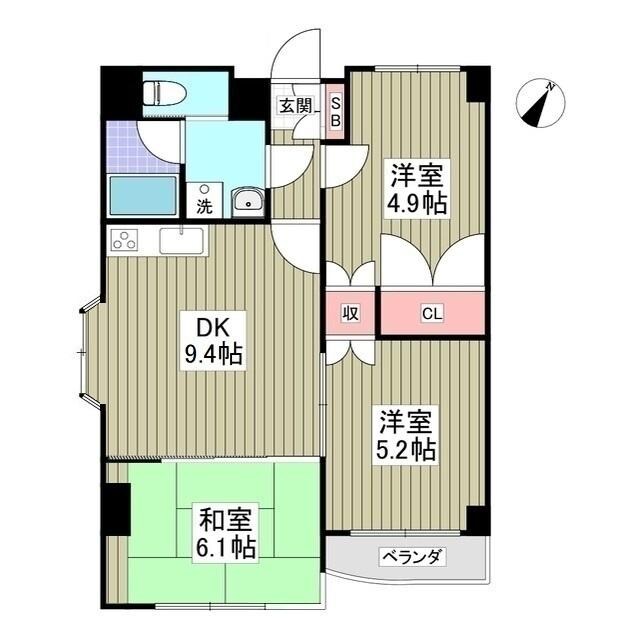 K・Mコーポ（熊谷市宮前町）の物件間取画像