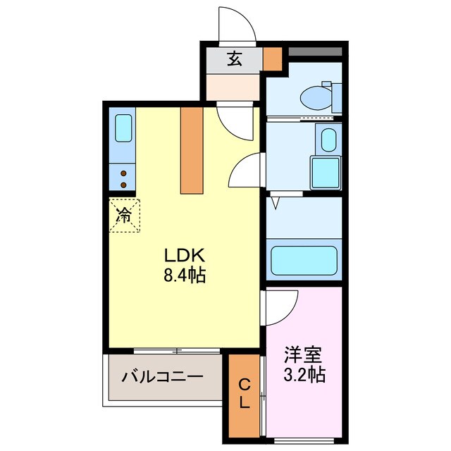 fika庄内緑地公園の物件間取画像