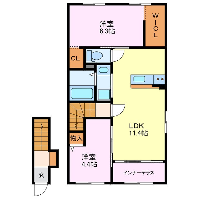 アンバーシャトーⅡの物件間取画像