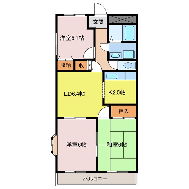 コンフォート雅の物件間取画像