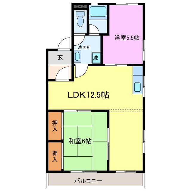 サンシャインハイツの物件間取画像
