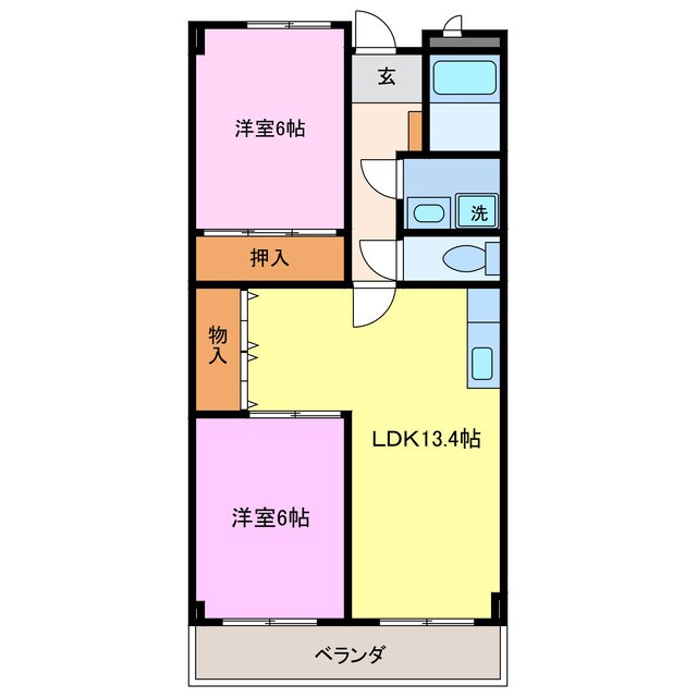 リンピア牧野の物件間取画像