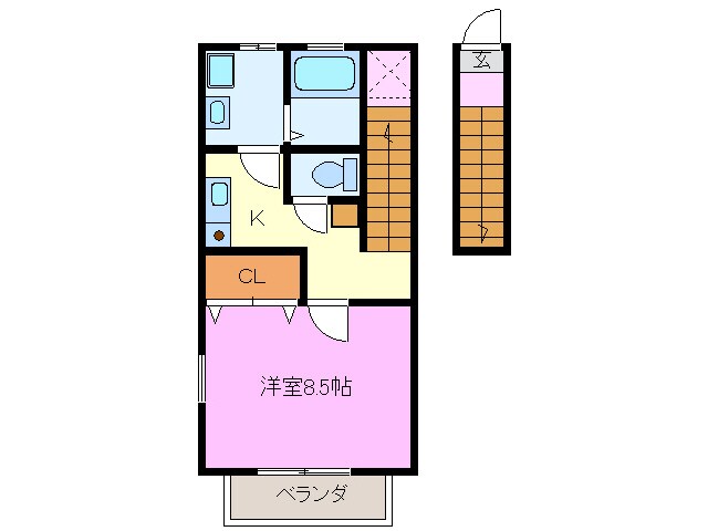 エクセラン須ヶ口の物件間取画像