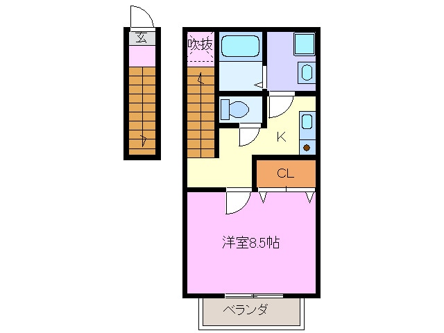 エクセラン須ヶ口の物件間取画像