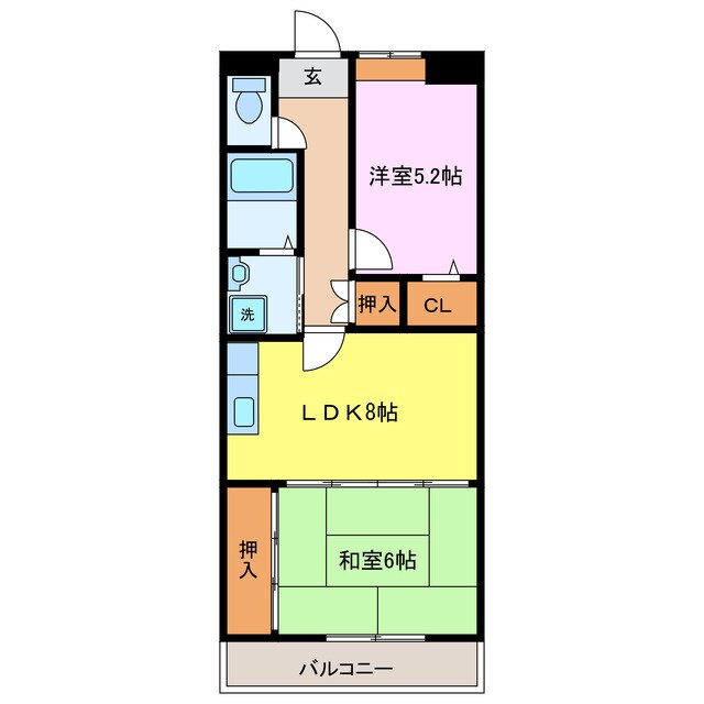 グリーンヒルズの物件間取画像