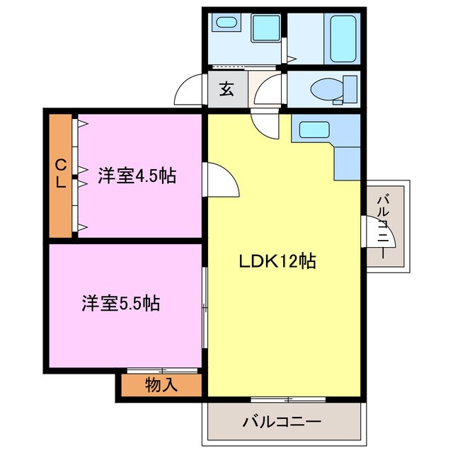 スカイハイツＴ－１の物件間取画像