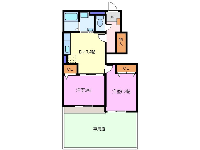 フルール舞の物件間取画像