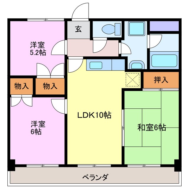 ソシアウエストⅡの物件間取画像