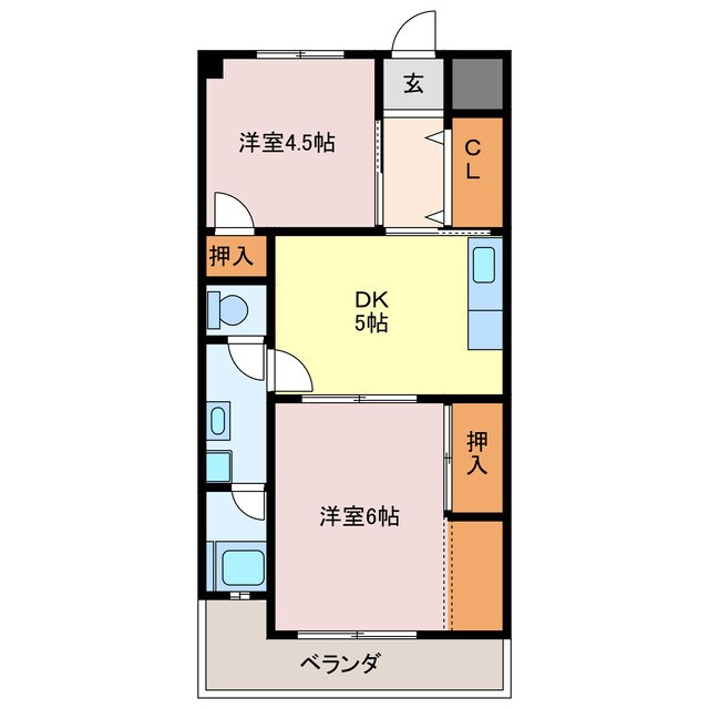 アポロ第二万恵マンションの物件間取画像