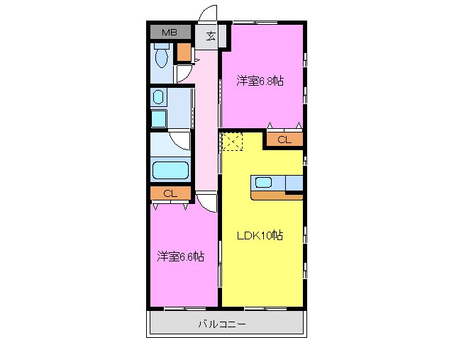 マイソングの物件間取画像