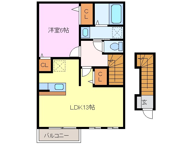 ジュピエル桃栄の物件間取画像