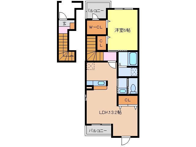 ソレイユＡの物件間取画像