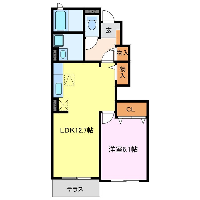 グリーンヒルズの物件間取画像