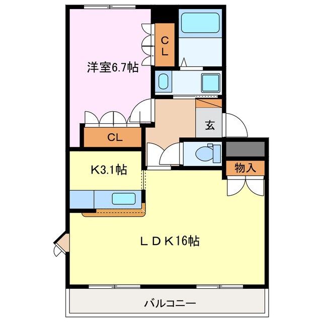 ティアリーダイアモンドの物件間取画像
