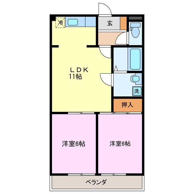 シンビリア花咲の物件間取画像