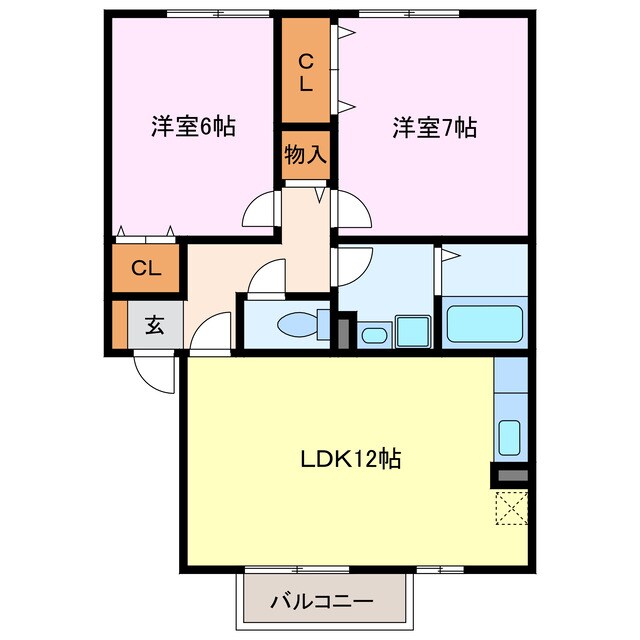 リビオ　ミズノの物件間取画像