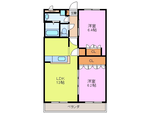 グリスィーヌの物件間取画像