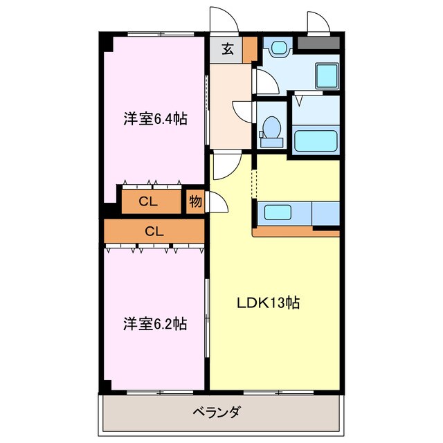 サンタプレイスの物件間取画像
