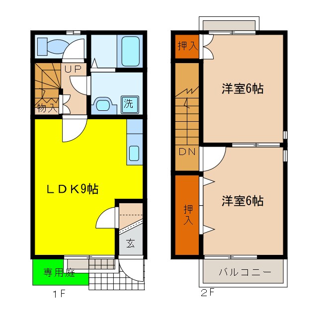 DUPLEX国王257の物件間取画像