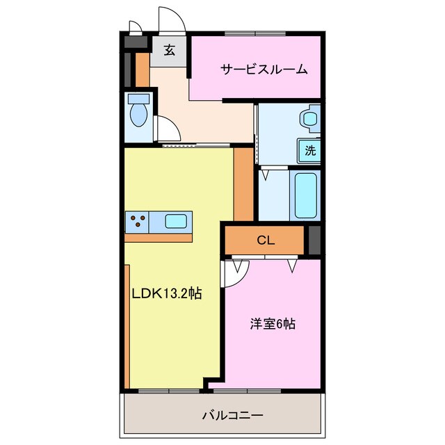 サニーサイドハウスの物件間取画像