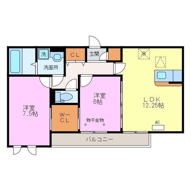 ボヌールの物件間取画像