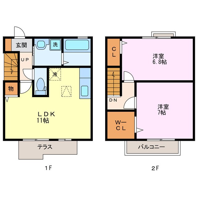 メゾンかぐやBの物件間取画像