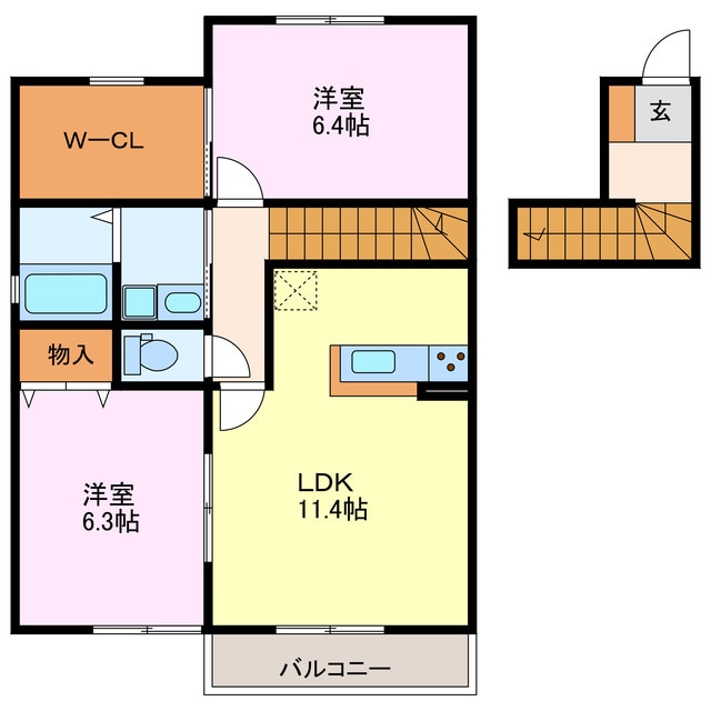 サンパレスⅡの物件間取画像