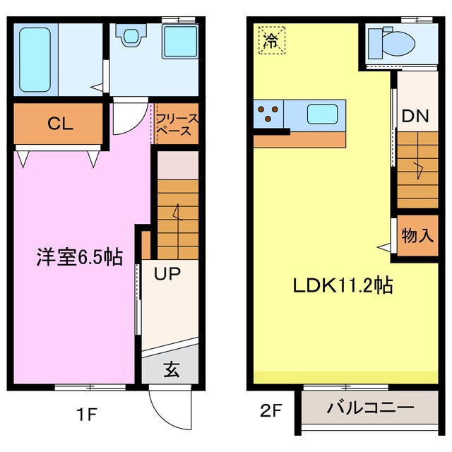 メゾネットにしまちの物件間取画像