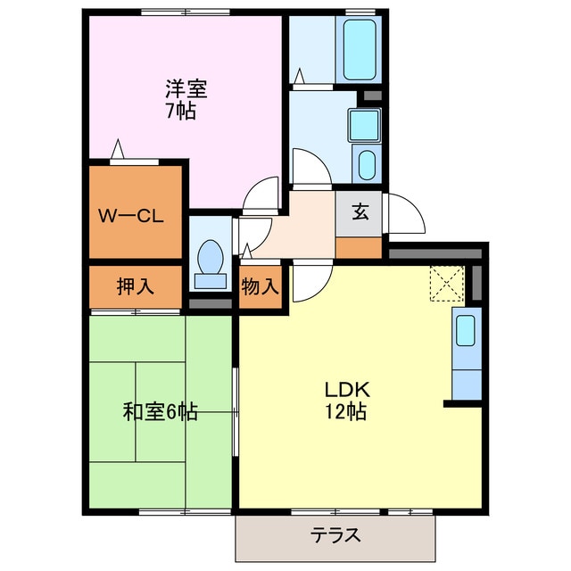 中村公園駅 バス12分  東条下車：停歩2分 3階の物件間取画像