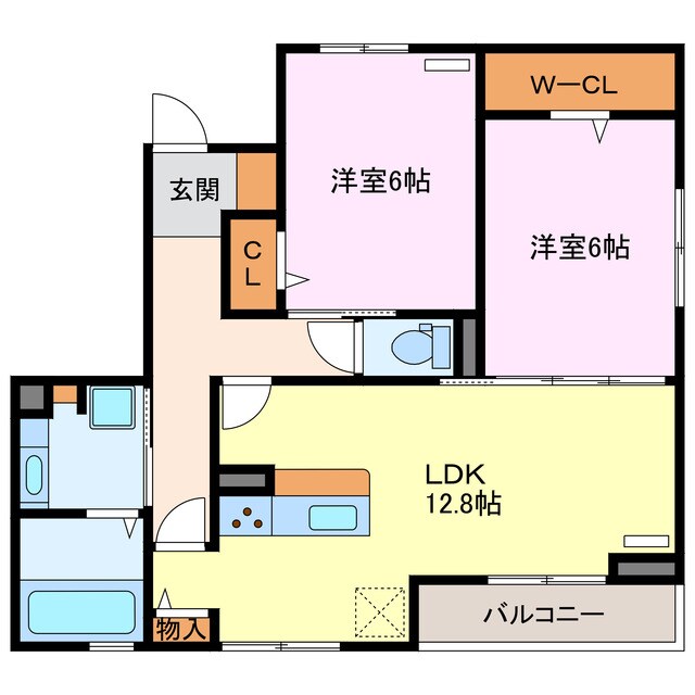 リリ　クランディアの物件間取画像