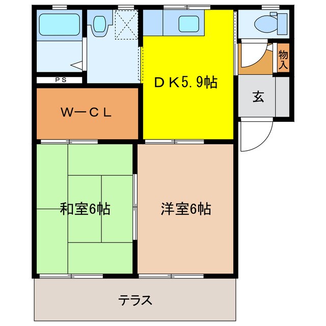 サン・クレールB・C棟の物件間取画像