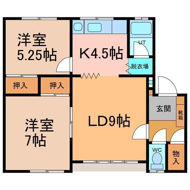 ハイツ栗林の物件間取画像