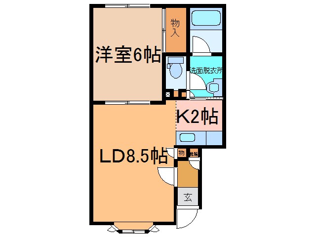 コーポ若葉の物件間取画像