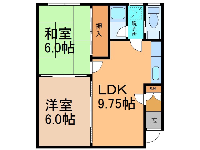 コーポ翔の物件間取画像