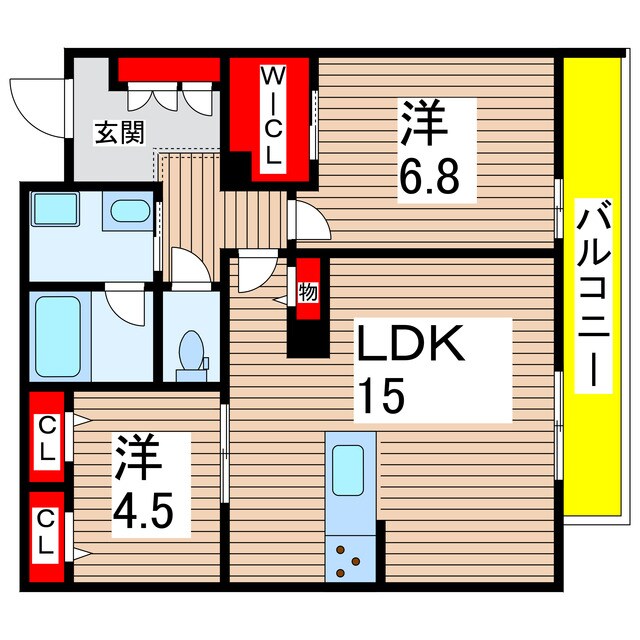 シャーメゾン　ベル　プレジールの物件間取画像