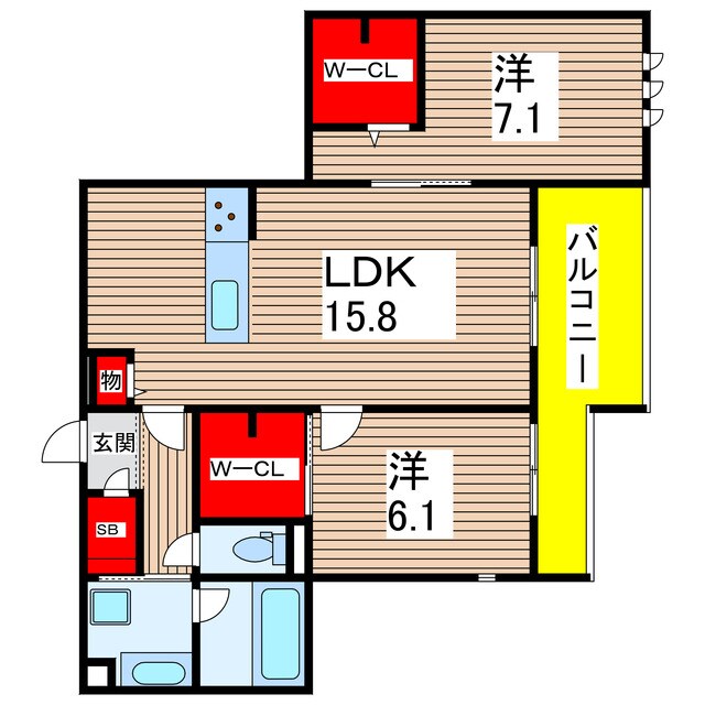 ロンジェヴィータの物件間取画像