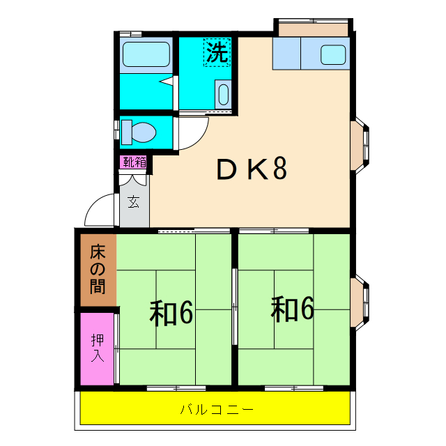 パレス太田Ａの物件間取画像