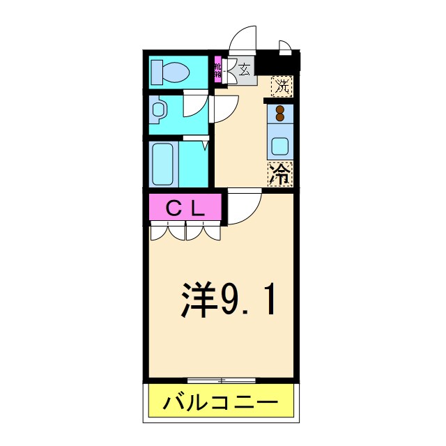 エバーグリーンの物件間取画像