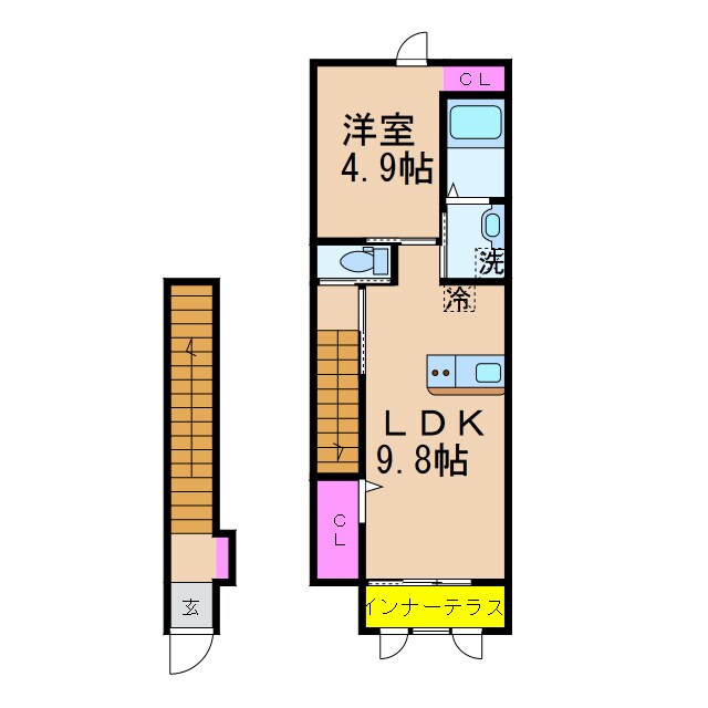 高尾崎NEW TOWN La・Terre Hの物件間取画像