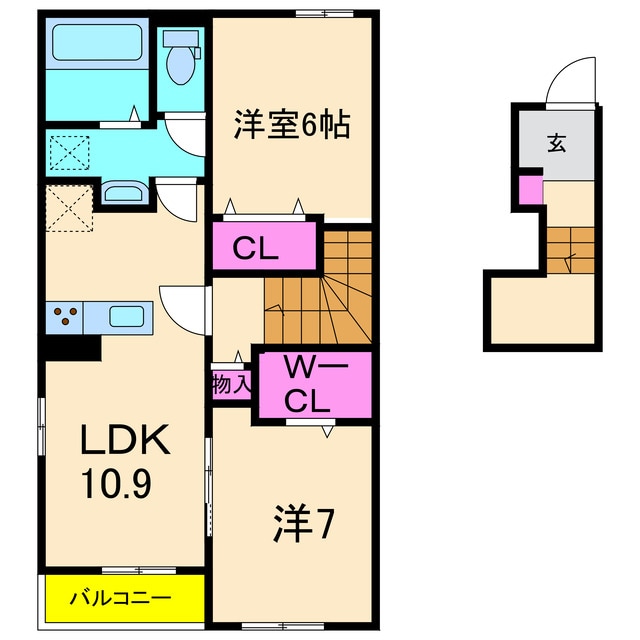 MKハイツCの物件間取画像