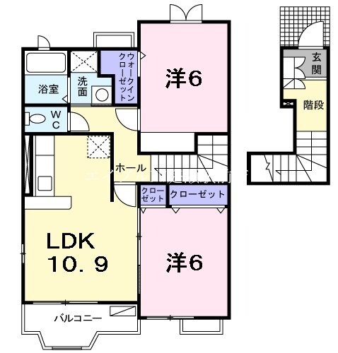 シェソワ　Ａの物件間取画像